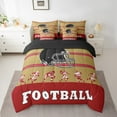 thumbnail image 2 of King Comforter Set - 7 Pieces Football Bedding Sets King Bed in a Bag with Reversible Football Comforter, Sheets, Pillowcases & Shams(San Francisco), 2 of 5