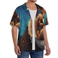 thumbnail image 2 of Pofeuu Squirrel Sleeping In Tree Print Mens Casual Short Sleeve Shirts Beach Summer Spread Collar Pocket Tops Men's Casual Short-sleeved Shirt-4X-Large, 2 of 5