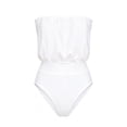 thumbnail image 4 of JoveMarine Women's Off-Shoulder Tube Top Bikini, Sexy One-Piece Swimsuit for Beach & Pool, Stylish Womens Bikini Swimsuits for Vacation,White L, 4 of 5