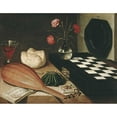thumbnail image 3 of Baugin, Lubin 14x12 Black Modern Framed Museum Art Print Titled - Still Life with a Chess-Board, 3 of 5
