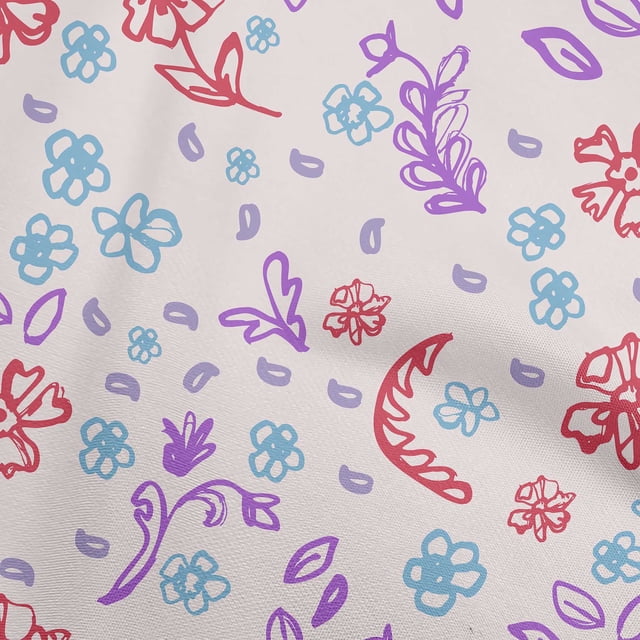 oneOone Rayon Magenta Fabric Florals Craft Projects Decor Fabric Printed By The Yard 56 Inch Wide