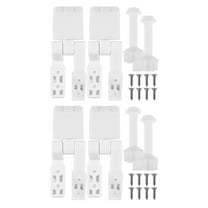 Raindrops 2Sets Plastic White Toilet Seat Hinge Replacement Set with Bolts Screws and Mounting Hardware