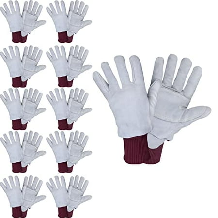 

10-Pack of Cordova FB900XL Freezebeater Premium Gray Side Split Cowhide Leather Palm Work Gloves Double Palm C200 Thinsulate Lined Heavy Nylon Knit Wrist Aramid Sewn X-Large