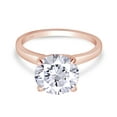 thumbnail image 2 of AFFY 3.5CT Moissanite Solitaire Engagement Ring for Women in 18K Rose Gold over Sterling Silver-9, 2 of 7