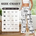 thumbnail image 6 of SCRAWLGOD Abstract Geometry Face Print White Womens Casual High Waist Pants Fashionable Drawstring Loose Fit Pants Trousers Soft Lightweight Lounge Slacks with Side Pockets, XL, 6 of 7