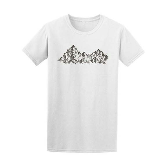 Simple Mountain Landscape Art Tee Men's -Image by Shutterstock