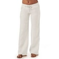 thumbnail image 2 of Hat and Beyond Women's Fashion Linen Palazzo Trousers with Drawstring, 2 of 4
