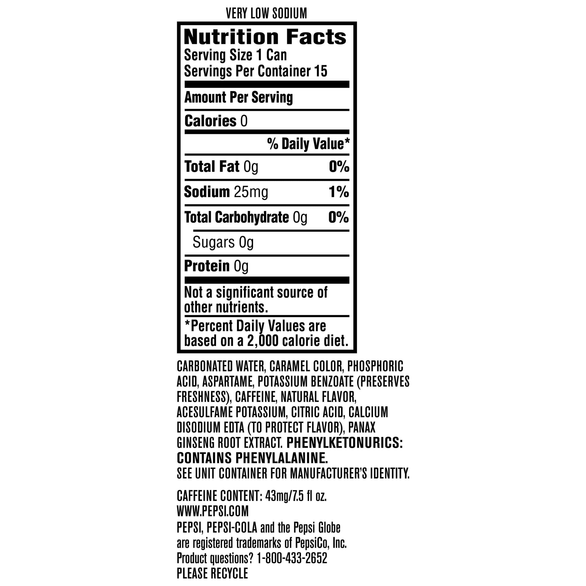 Pepsi Real Sugar Nutrition Facts | Besto Blog