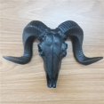 thumbnail image 3 of Decoración Para Colgar En La Pared, Adorno De Esqueleto De Shofar 3D, Cabeza De Resina De Oveja Longhorn, Artesanía De Hueso, Artesanías De Resina, Regalos De Decoración De Halloween Serendint HA037475-00, 3 of 6