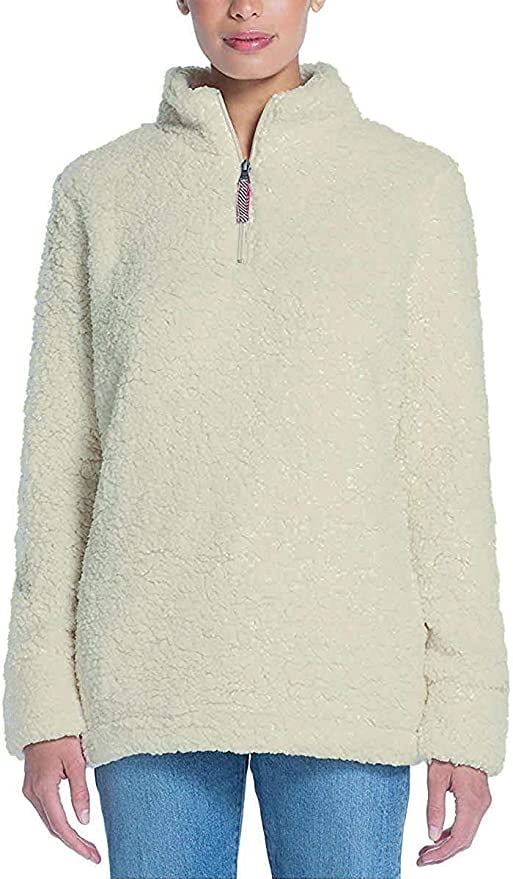 cream sherpa pullover