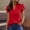 *Red, variant on ClodeEU Women's Summer V-Neck Ruffle Short Sleeve Top,Solid Color Casual Shirt with Double Layer Sleeves Red,Womens Plus L