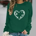 thumbnail image 4 of FDGIU ‌‌‌‌‌Women's Plus Size Saint Patrick's Day Sweatshirt - Oversized Green Shamrock Print Long Sleeve Pullover, 4 of 6