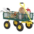 thumbnail image 1 of Outsunny Garden Cart with Removable Sides to Convert into Flatbed, Green, 1 of 10