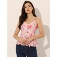 thumbnail image 3 of Cami Floral Sin Mangas para Mujer Allegra K Rosa M, 3 of 5