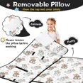 thumbnail image 3 of Multicolor Cat and Balloon White Pattern Teens Toddler Nap Mat with Pillow, Sleeping Mat Bag for Preschool Daycare 59"x22", 3 of 6