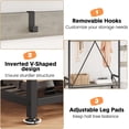 thumbnail image 4 of Parent-Child Hall Tree with Bench, Industrial Coat Rack & Shoe Storage with Removable Hooks, 4 of 8