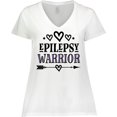 thumbnail image 3 of Inktastic Epilepsy Warrior Awareness Support Women's Plus Size V-Neck T-Shirt, 3 of 5