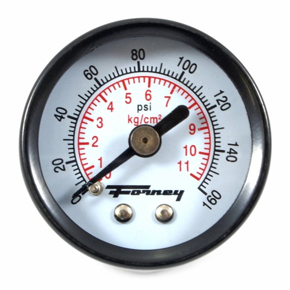 Manómetro Forney 75565, soporte trasero, 4 cm, cara 0-160 PSI