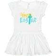 thumbnail image 3 of Inktastic Happy Easter with Cross in Teal Plaid Girls Toddler Dress, 3 of 5
