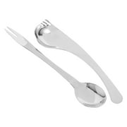2 Pcs Elderly Tableware Disability Dining Utensils Feeding Child