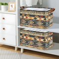 thumbnail image 6 of Ryvnso Boho Tribal Ethnic Storage Bins Large Basket Foldable Cube Toys Organizer with Handles 1 PC, 6 of 7