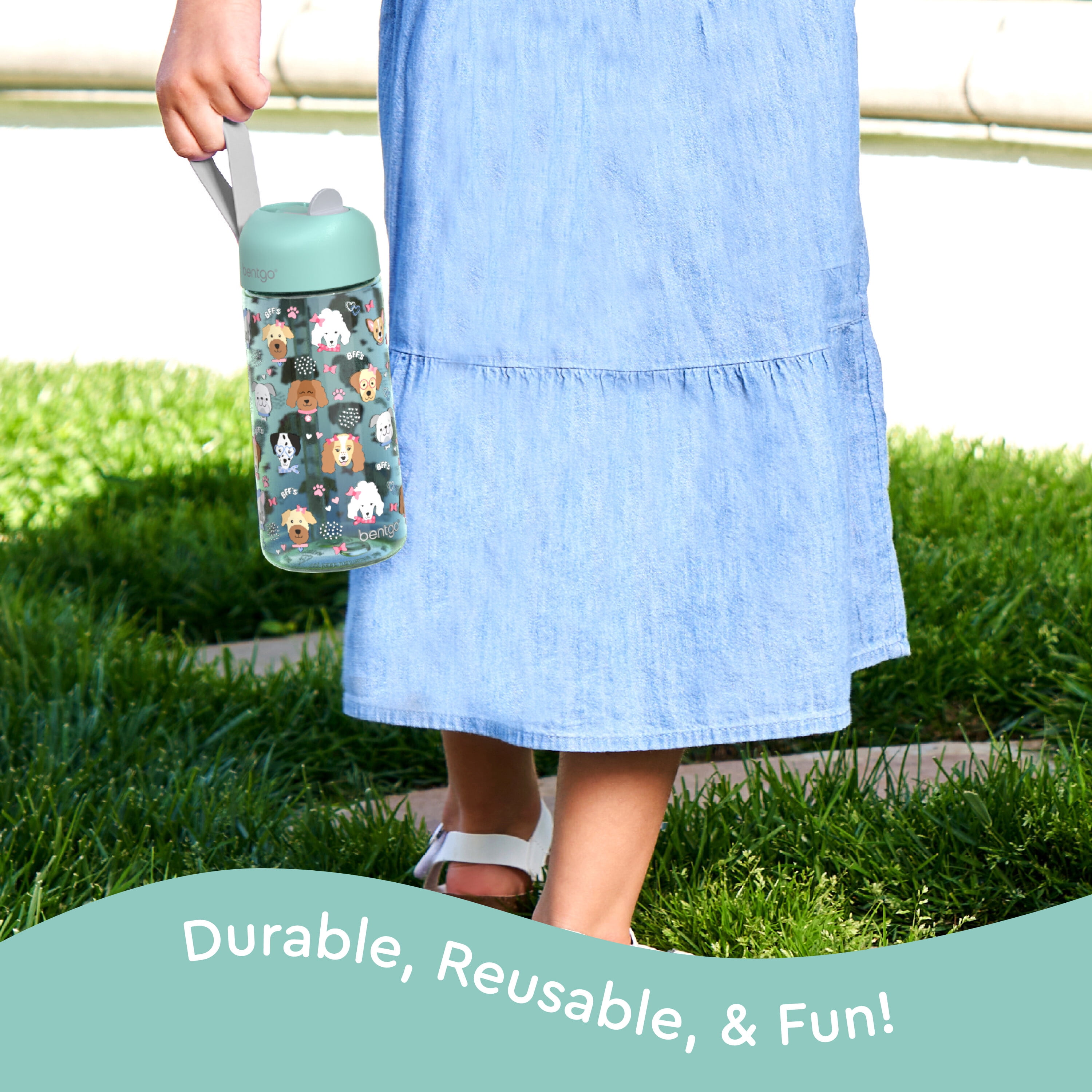 Bentgo Kids Water Bottle (2-Pack) - Puppy Love