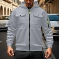 thumbnail image 2 of LUOGENLI Chandails à Capuche pour Hommes Ensemble Classique Mode Chandail à Capuche avec Poche avant Style Cardigan Léger pour Tenue Décontractée Chandails à Capuche pour Hommes Graphique Anime Gris2 Taille TTTG, 2 of 4