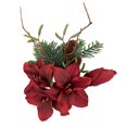 thumbnail image 3 of Saro Lifestyle FL424.R Artificial Bouquet with Amaryllis Pine Needle Design - Set of 12, 3 of 5