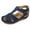 #1 Blue, variant on SHIBEVER Sandals for Women Summer Bohemian Flat Sandal Comfortable T Strap Flip Flop Open Toe Ladies Beach Black Sandals Shoes