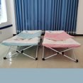 thumbnail image 2 of Cuna plegable para acampar con saco de dormir, cama de viaje para interiores/exteriores de tela Oxford impermeable para niños pequeños, senderismo en la playa, guardería, 2 of 4