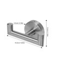 thumbnail image 3 of 2PCS Double Towel Hooks Bathroom Hangers Stainless Steel Wall Mounted Robe Hooks Easy Installation Hooks for Bathroom Shower and Door, 3 of 6