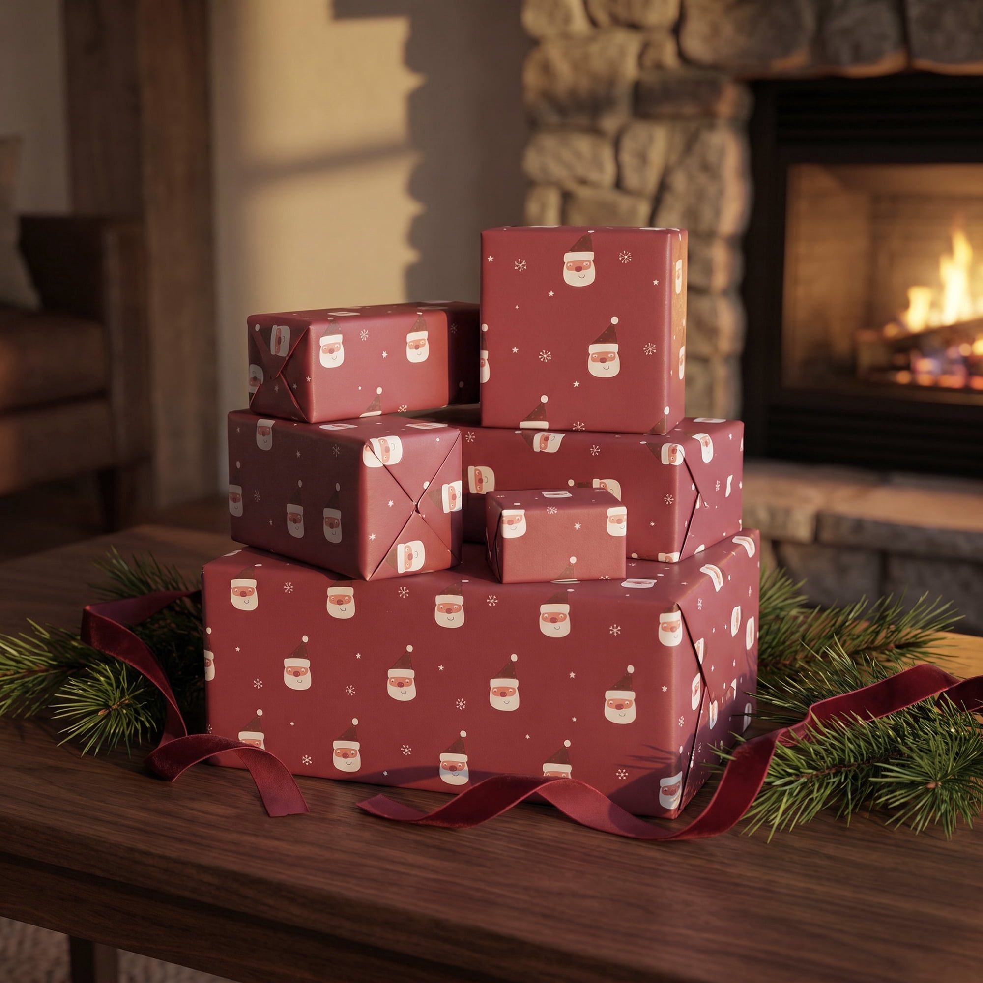Unique Bargains Premium Gift Wrapping Paper for Christmas and Events Red 27.6"x 19.7"