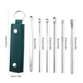 thumbnail image 3 of Limited Time Qaailabf Stainless Steel Ear Pick Set Of 6 - Leather Case Included With Ear Cleaner Spring Ear Earwax Removal Tools For Ear Care, 3 of 7