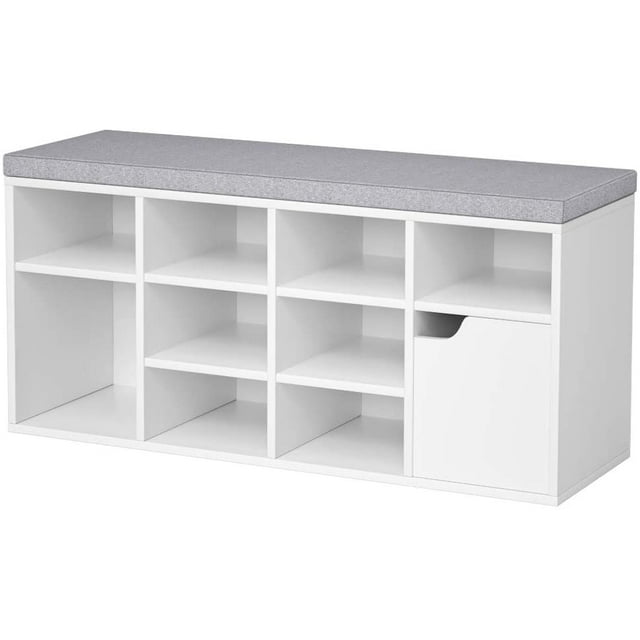 LGHM Shoe Bench, Entryway Bench with Shoe Storage, 3Tier Shoe Rack