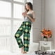 thumbnail image 5 of Balery Green Squares Pantalones de pijama para mujer, pijamas ultraligeros, pantalones de estar por casa-X-Large, 5 of 6