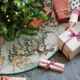 thumbnail image 3 of Sm:)e Deer Snowman Tree Grey Christmas Tree Skirt 36 Inch, Christmas Winter Holiday Party Floor Decoration, 3 of 8