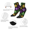 thumbnail image 6 of Bingfone Mardi Gras1 Design Patterned Men'S Women'S Casual Cotton Socks, 6 of 9