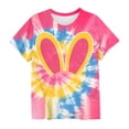 thumbnail image 5 of Auroural Girls Clothes 7-8 Shirts Children'S Short Sleeved Tie-Dye Easter Printed Rabbit Printed T-Shirt Girls Summer Shirts Round Neck Half Sleeved Casual Versatile, 5 of 5