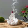 thumbnail image 4 of OIUR Lotus Incense Stick Holder Backflow Incense Burner Resin Incense Cone Holder for Incense Lovers Gift Home Table Centerpiece, 4 of 6