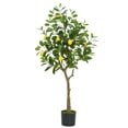 thumbnail image 1 of Artificial Lemon Tree, 3.9ft/4.9ft Tall Lemon Plant In Pot, Lemon Fruit Tree, Pre Potted Faux Lemon Tree Artificial Potted Plants For Indoor Decor, 1 of 6