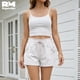 thumbnail image 2 of Short Casual de Mujer Con Cordón Ajustable y Bolsillos blanco Extra Grande, 2 of 5