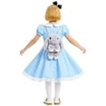 thumbnail image 5 of Blue Maid Costume for Girls with Apron Rabbit Bag,  Wonderland Fancy Dress World Book Day, 5 of 7