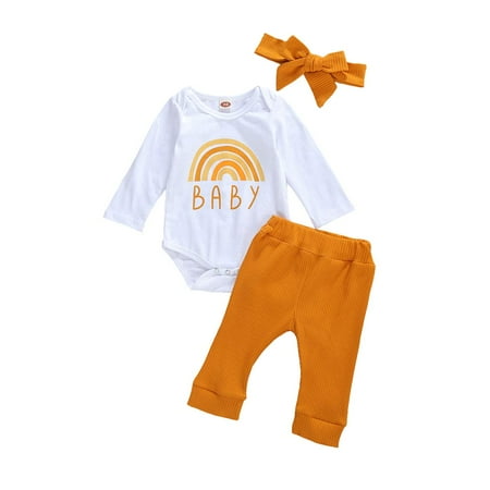 

Emmababy Baby Girl Boy Long Sleeve T-Shirt Elastic Long Pants Outfits