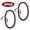red & black, variant on Kabuer Graduation Leis Braided Honor Ribbon Lei Cords Class of 2026 for Graduation Ceremony, 2 Pack (White & Blue )