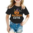 thumbnail image 2 of Weebloom Halloween Tee Shirts for Kids Boys Girls Pumpkin Tops Short Sleeve T Shirt Print Casual Tee Comfortable Childrens Shirt Outwear,4-5 Years, 2 of 3