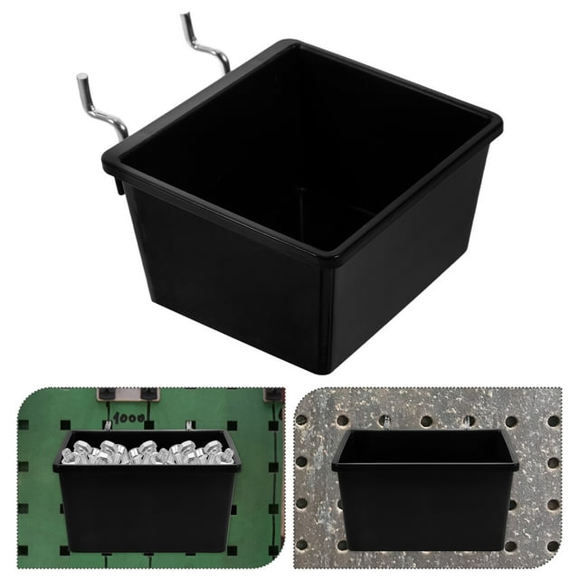 UPOUART 6 Ensembles de Bacs en Plastique et Crochets pour Rangement d'Outils d'Atelier et Organisation d'Établi