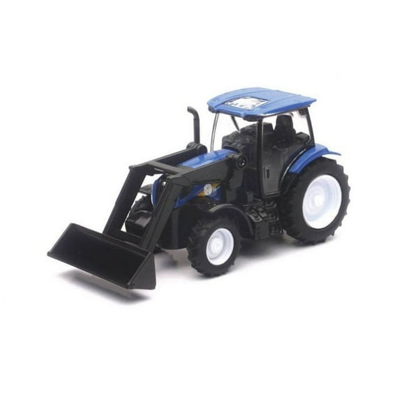 New Ray Toys 32123 Die Cast New Holland Farm Tractor T6 with Loader Blue