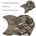 thumbnail image 3 of MY-LADY Synthetic 20inch Wire Hair Extensions Curly Wavy Long Invisible Transparent Wire Adjustable Size Heat Resistance Fiber No Clip Hairpieces for Women 20inch, 3 of 8
