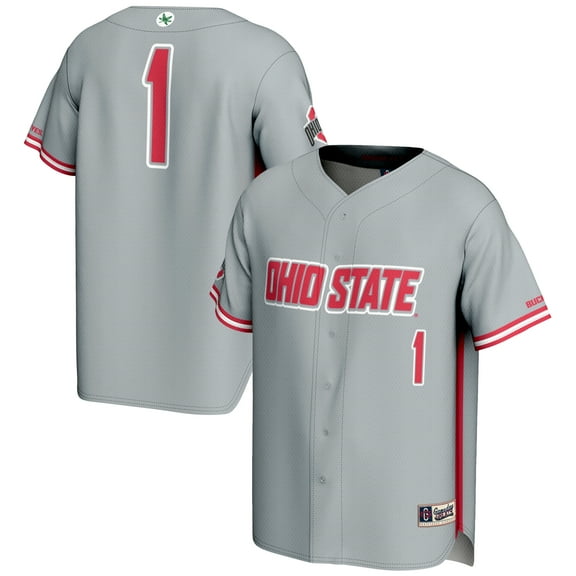 Men's GameDay Greats #1 Gray Ohio State Buckeyes Lightweight Baseball Jersey