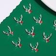thumbnail image 3 of LNGOOR 10Pcs Christmas Nail Manicure Rhinestone Xmas Cartoon Design Elk Bells Christmas Tree Alloy Rhinestones Nail Accessories, 3 of 7